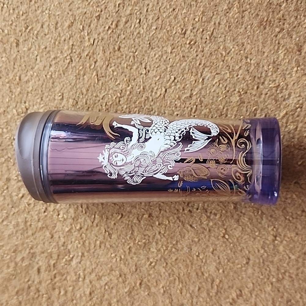 2011 Starbucks Acrylic Copper Brown Mermaid Siren 16 fl oz Travel Tumbler‎ w Lid